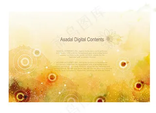 韩国唯美花纹背景