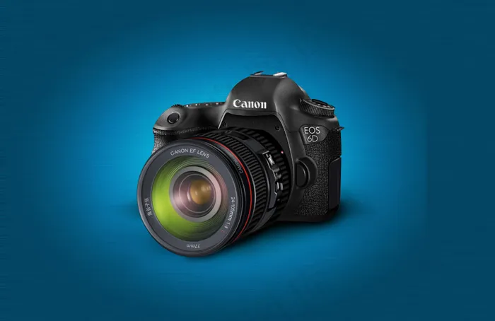 写实佳能6D单反相机图标psd模版下载