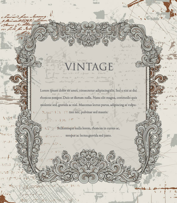 欧式华丽花边矢量的年份