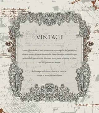 欧式华丽花边矢量的年份