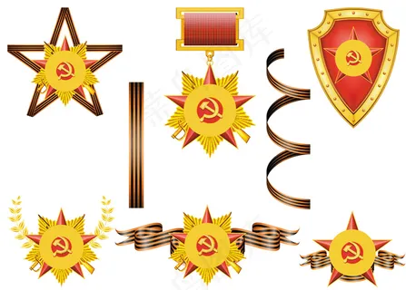 军队元素设计矢量素材