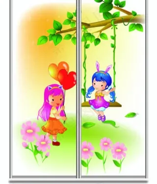 卡通移门图案