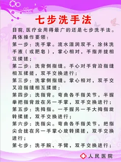 七步洗手法图片