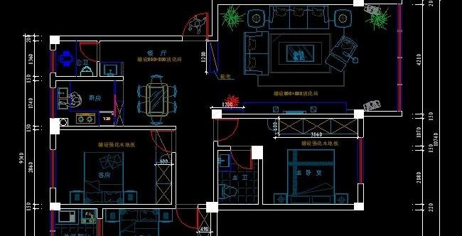 三室两厅全套装修图纸