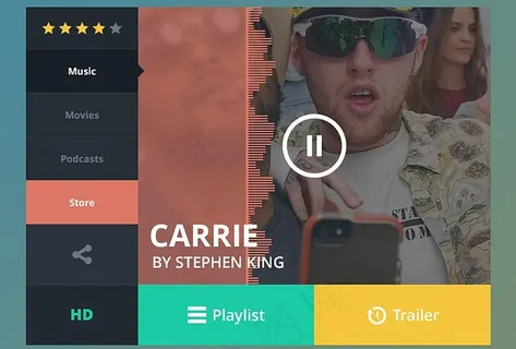 音乐播放器分层素材