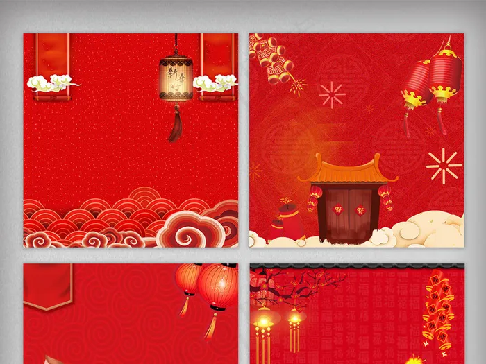 淘宝新年过年不打烊直通车背景(800X800(DPI:72))psd模版下载