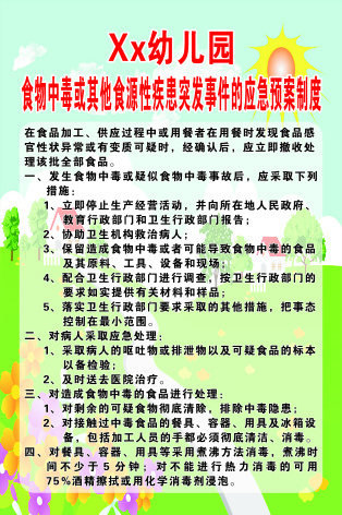 食物中毒或其他食源性疾患突发事件的应急预案制度cdr矢量模版下载