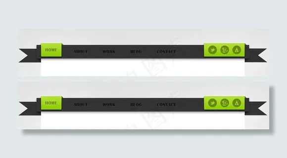 呢子布面质感导航栏PSD素材