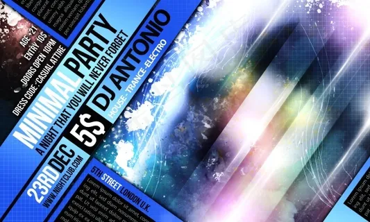 酷炫派对海报设计PS素材 酷炫派对海报设计PS素材