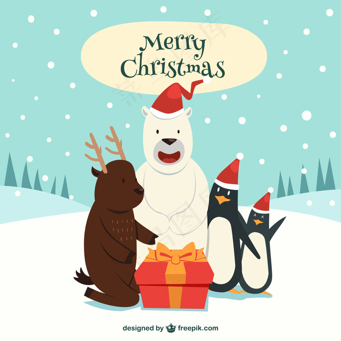 圣诞快乐的动物