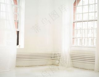 窗户与透明窗帘影楼摄影背景图片