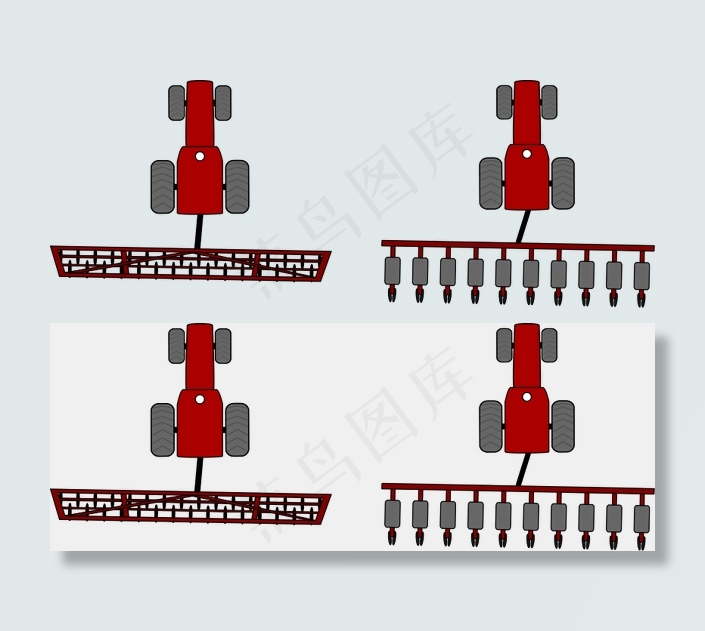 拖拉机耕作和种植