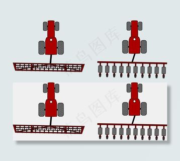 拖拉机耕作和种植