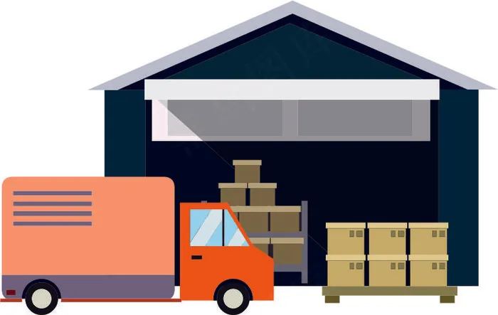 黑红卡通风仓储重地卡通矢量图免抠元素cdr矢量模版下载