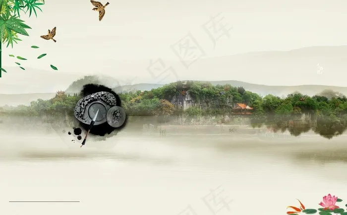具有中国风特色的背景图片psd模版下载