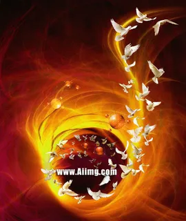 梦幻光线和和平鸽PSD素材 梦幻光线和和平鸽PSD素材