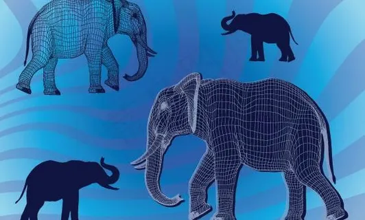 动物剪影矢量图4