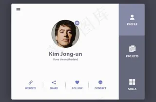 用户信息面板psd分层