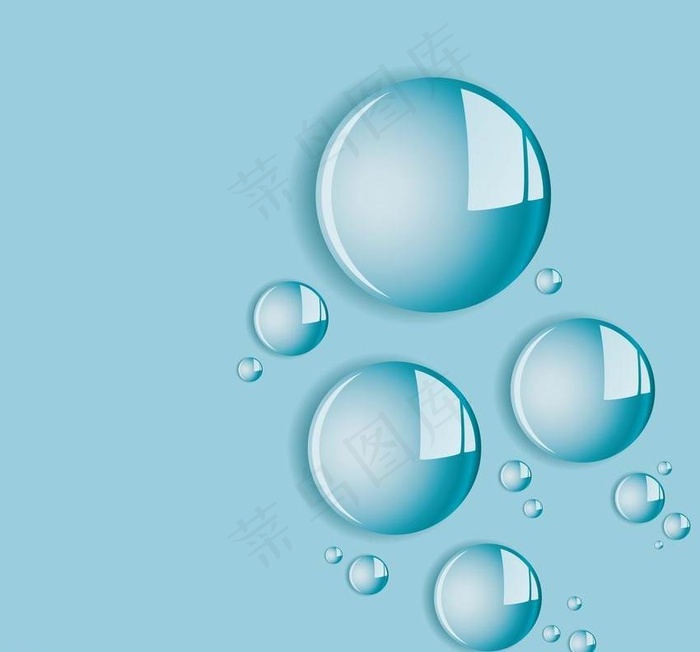 水珠水滴图片ai矢量模版下载