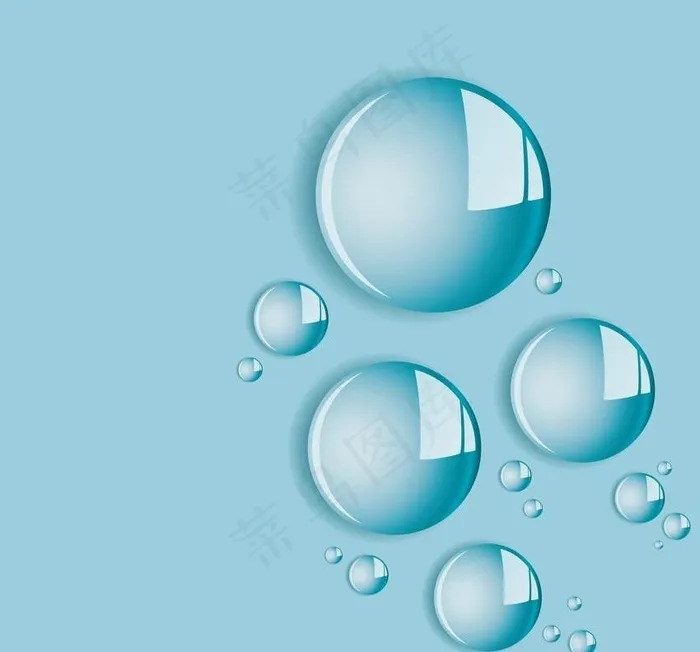 水珠水滴图片ai矢量模版下载
