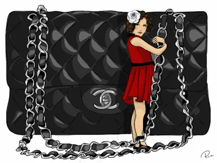 美女香奈儿包包设计图
