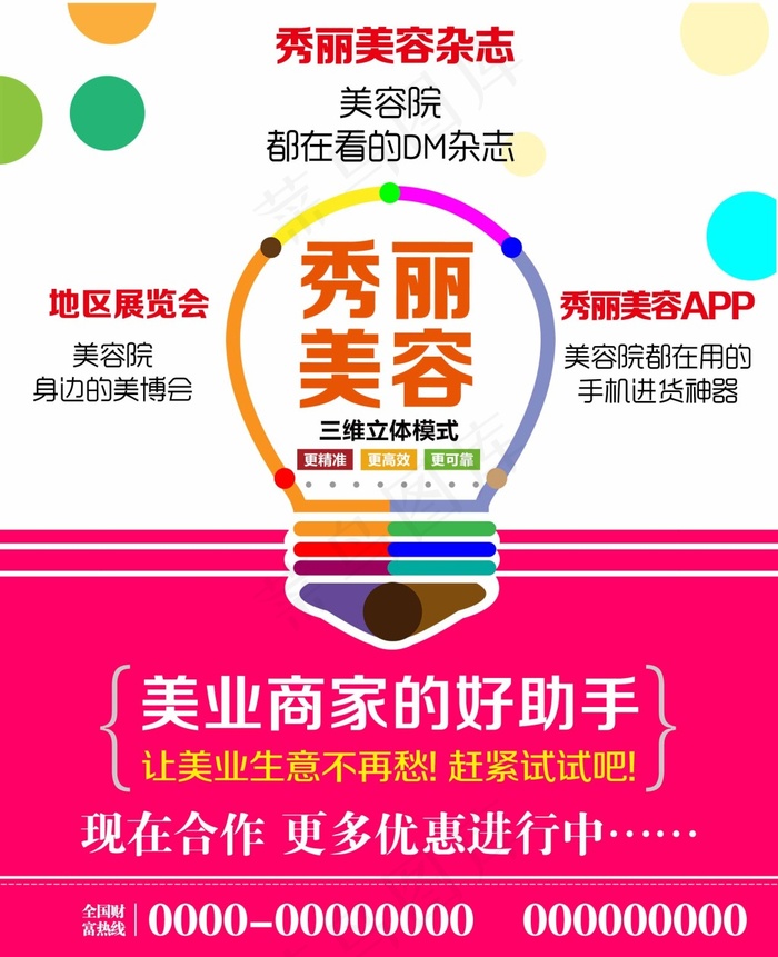 美容杂志海报psd模版下载