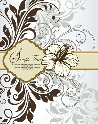 欧式花纹背景图片