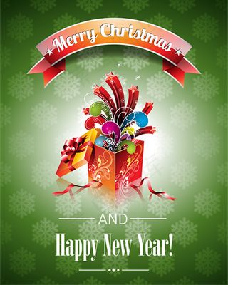 圣诞节海报模板矢量素材-1