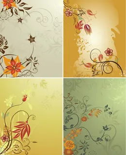 四款精美欧式花纹背景 四款精美欧式花纹背景