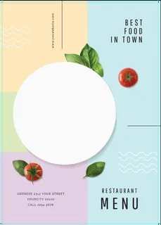 咖啡厅简单时尚干净的菜单传单PSD模版