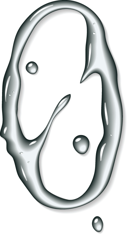 组数字水设计元素矢量图06