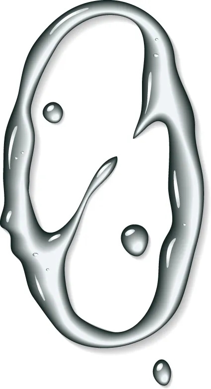 组数字水设计元素矢量图06eps,ai矢量模版下载