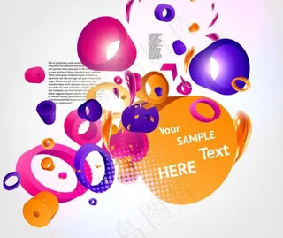 动感立体背景矢量素材