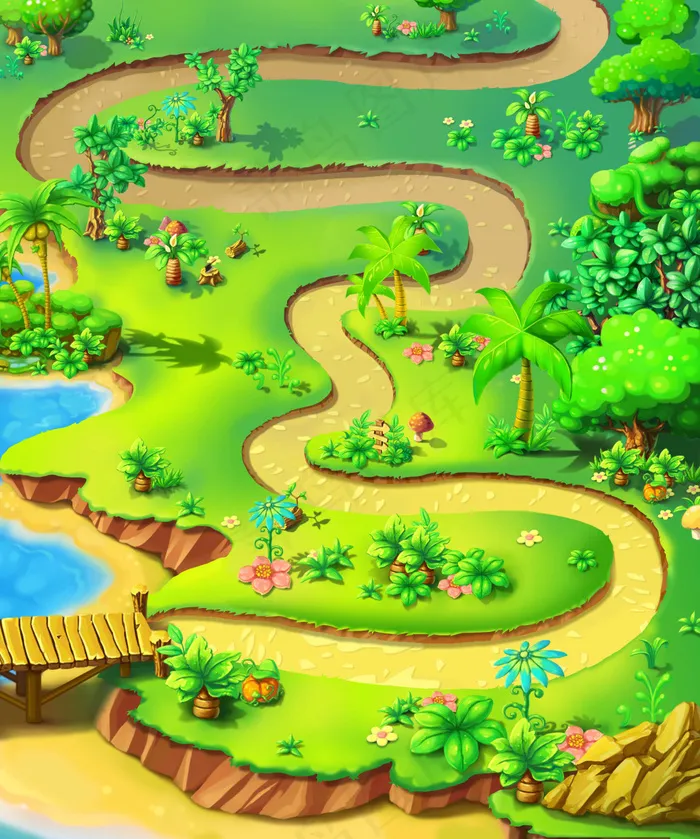 游戏关卡  卡通(1280X1535(DPI:300))psd模版下载