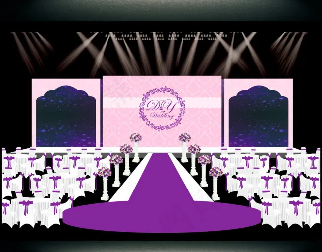 婚礼效果图cdr矢量模版下载