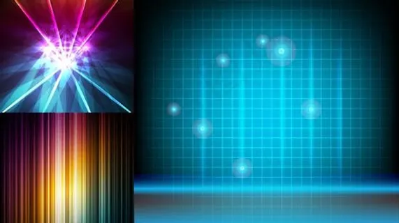 炫彩光影渐变背景矢量图 AI 炫彩光影渐变背景矢量图 AI