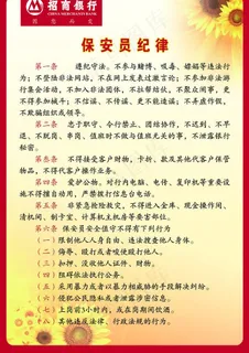 招商银行制度展板图片
