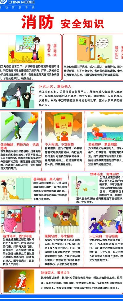 消防安全知识图片psd模版下载