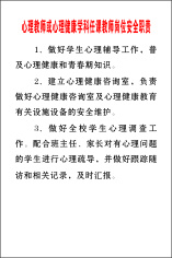 心理教师或心理健康学科任课教师岗位安全职责cdr矢量模版下载