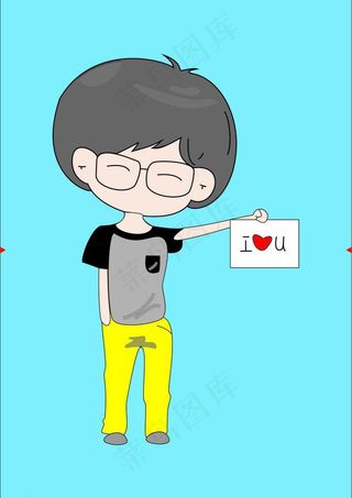 卡通矢量情侣可爱阿树图片