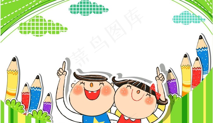 手指天空的小孩图片