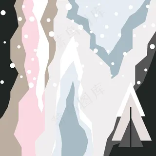 抽象几何色块时尚背景素材