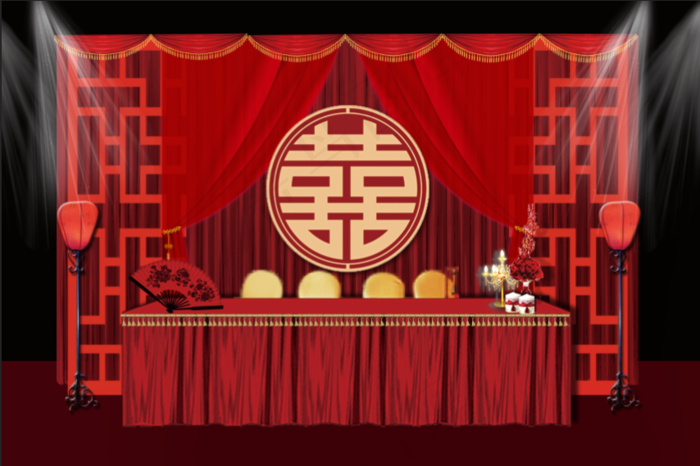 中式婚礼签到区