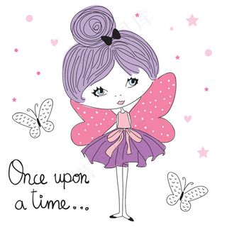 卡哇伊彩色卡通人物装饰插画海报背景...