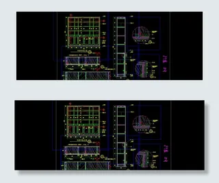 别墅书房书柜详图图片