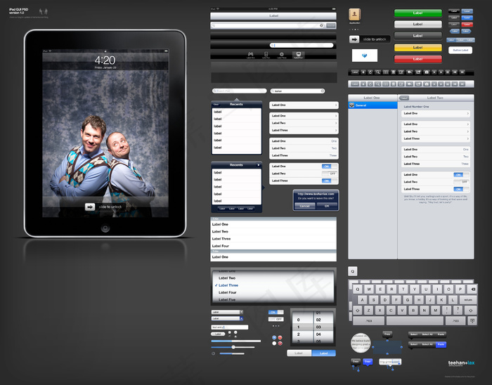 ipad平板电脑界面PSD设计素