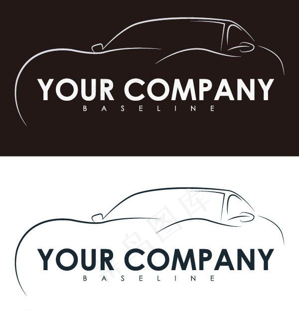 汽车光影logo图片ai矢量模版下载