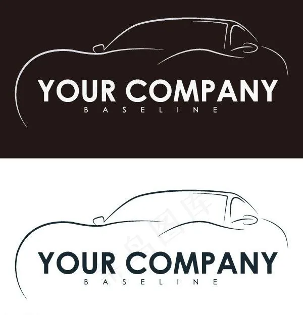汽车光影logo图片ai矢量模版下载