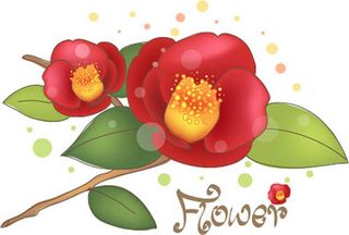 绿叶花朵藤蔓图案矢量图