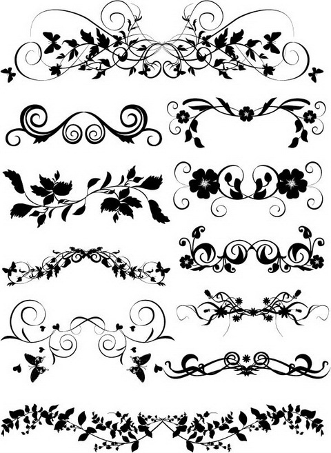 黑白装饰花纹